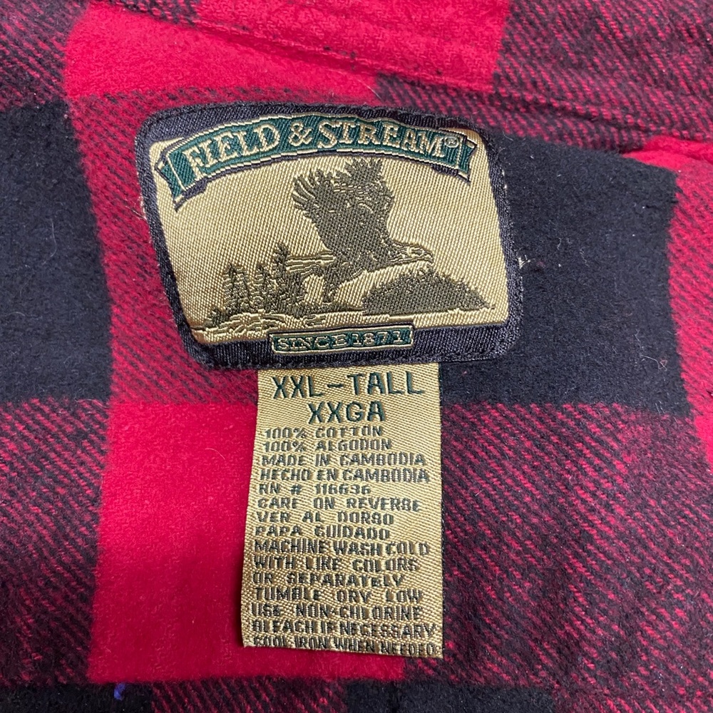 Flannel red checker 2X Tall